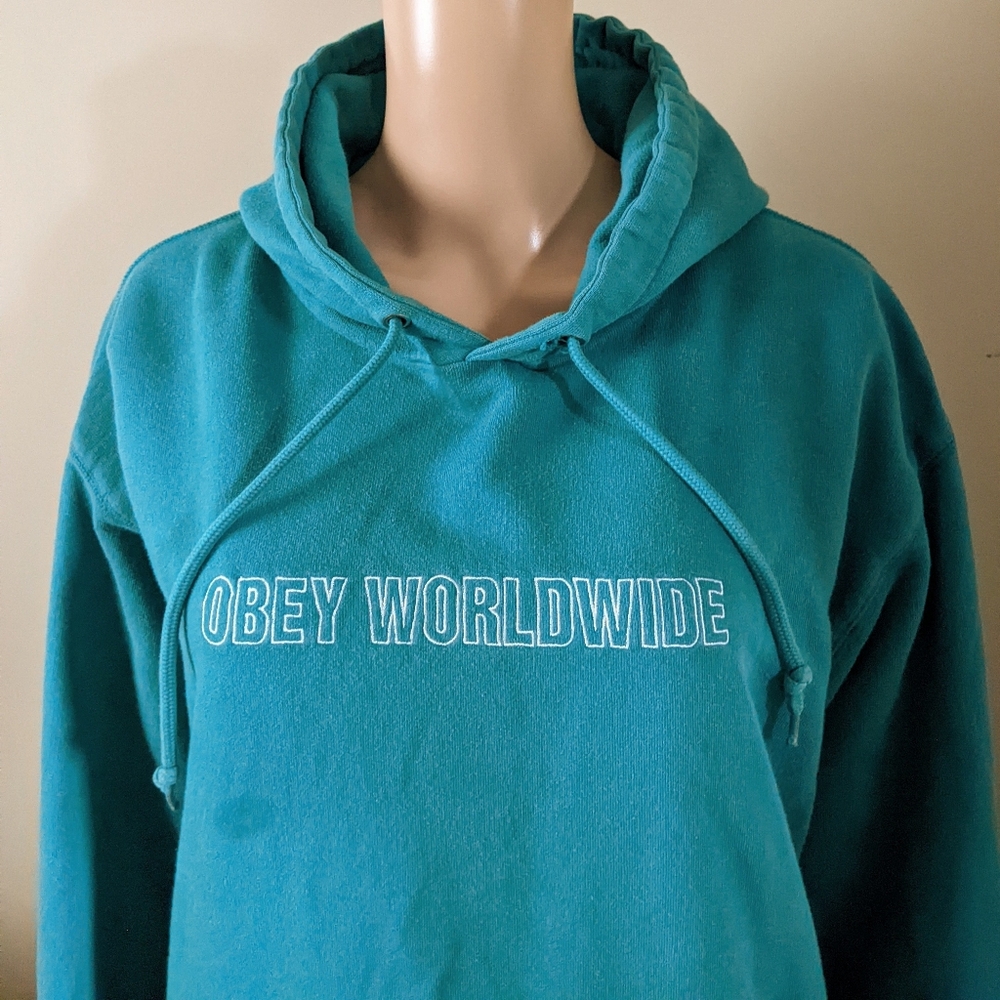 Obey Worldwide embroidered hoodie, size XL